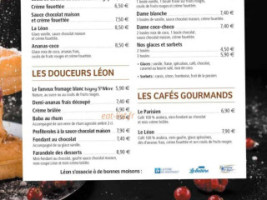 Leon De Bruxelles menu