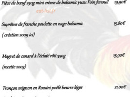 L'aquarium menu