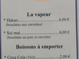 Restaurant Les Trois Bonheurs menu