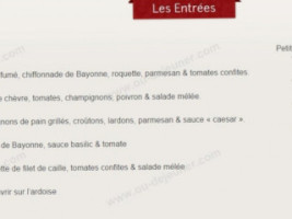 La Grignotine menu