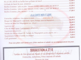 Le Maquignon menu