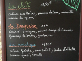 L'Atelier Gourmand menu