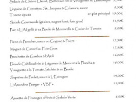 L'Amandine menu