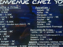 Chez Ozgur menu