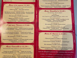 le Royal Montgeron menu