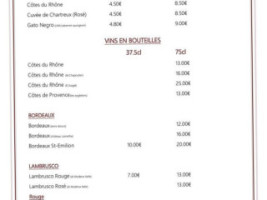 La Cantinella menu