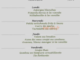 Trinquet Maitena menu