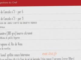 Le Sultan Kebab menu