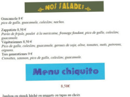 Le Tijuana Tex Mex menu