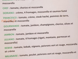 Pizza Aldo menu