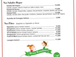 Del Sogno menu