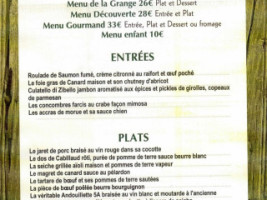 La Grange De Labahou menu