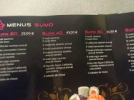 Sushi Sumo menu