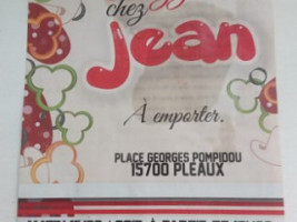 Pizzeria Jean menu