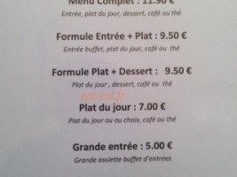 Au P'tit Bonheur menu