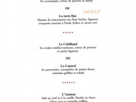 O Petit Gavroche menu