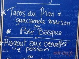 Le Pessaquai menu