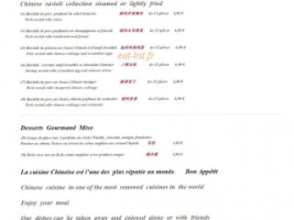 Chinois Di-choulie A Paris menu