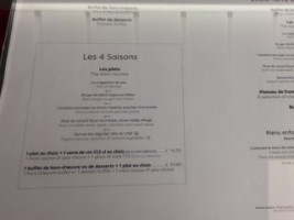 Les Romantiques menu