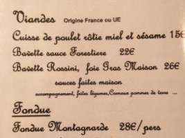 Le Tremplin menu