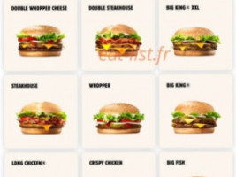 Burger King menu