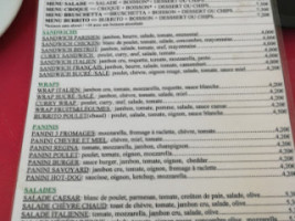 Sandwichs Salades menu