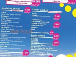 L'instant Lola menu