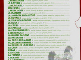 La Festina menu