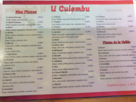 Restauarant Pizzeria U Culombu menu