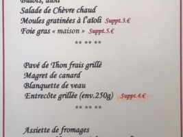 La Perle Bleue menu