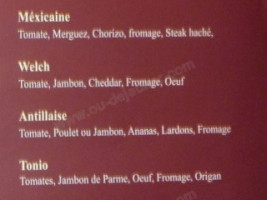 O'12 L'authentique menu