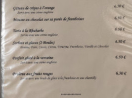 A L'ecu D'or menu