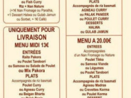 Le Lac De L'himalaya menu