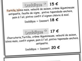 La Taverne De Dada menu