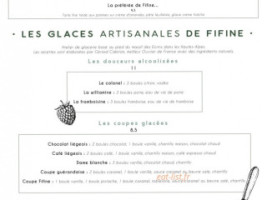 Auberge De Montagne La Table De Fifine menu