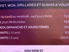 Asia Wok 67 menu