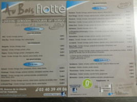 Au Bois Flotte menu