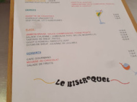 Le Bistroquet menu