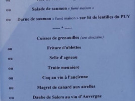 L'hirondelle menu