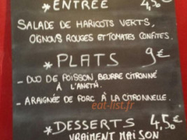 Bistro De La Mairie menu