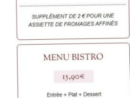 Le Bistro D'augustin menu