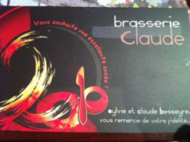 Brasserie Claude menu