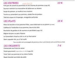 Casserole Et Bouchons menu