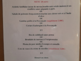 Le La Taniere menu