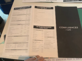 Confluences Cafe menu