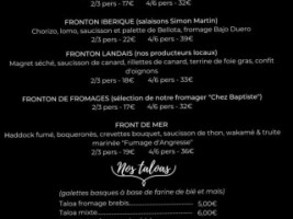 Pelote Passion L'epicerie Fine Le Bistro Kantxa menu