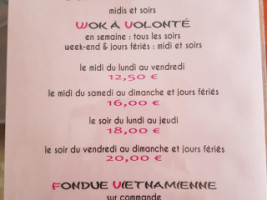 Wok D'asie menu