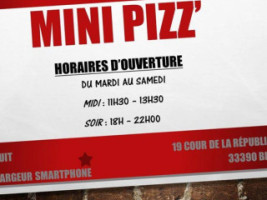 Mini Pizz' menu