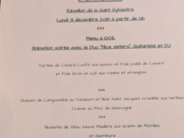 L'enclos Donneville menu