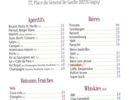 Cafe De La Place menu